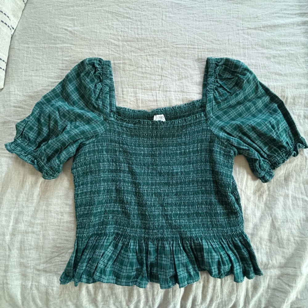 J. Crew Flannel Crop Shirt